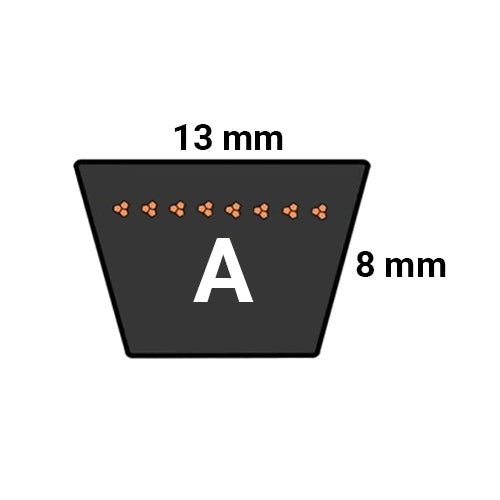 A28 Keilriemen Optibelt VB 13x710 (Li) - Remlagret.se